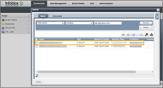 Creating A Record on Infoblox device using prebuilt tasks